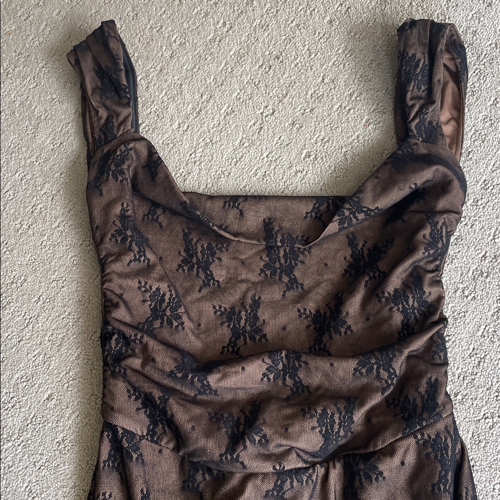Tiger Mist Brown and Black Dress - Picture 4 of 7